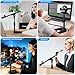 CAHAYA Mic Stand Desk Adjustable - Boom Arm Desktop Microphone Stand Metal Weighted Base A-frame Table Mic Mount with 2 Mic Clips 3/8