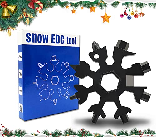 19 In 1 Incredible Tool - Easy N Genius - FEX 18-in-1 Stainless Steel Snowflakes Multi-Tool (Black)