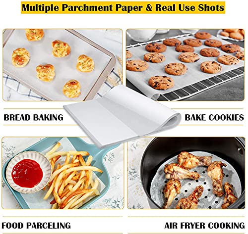 Image of Oil Absorbing Sheets Cooking Paper Kitchen Sheet Transparent Paper, Used to soak Access from Food Thick Papers with Oil Absorbing Soaking Tracking Papers 9.5 x 8.5 inch, Pack of 50