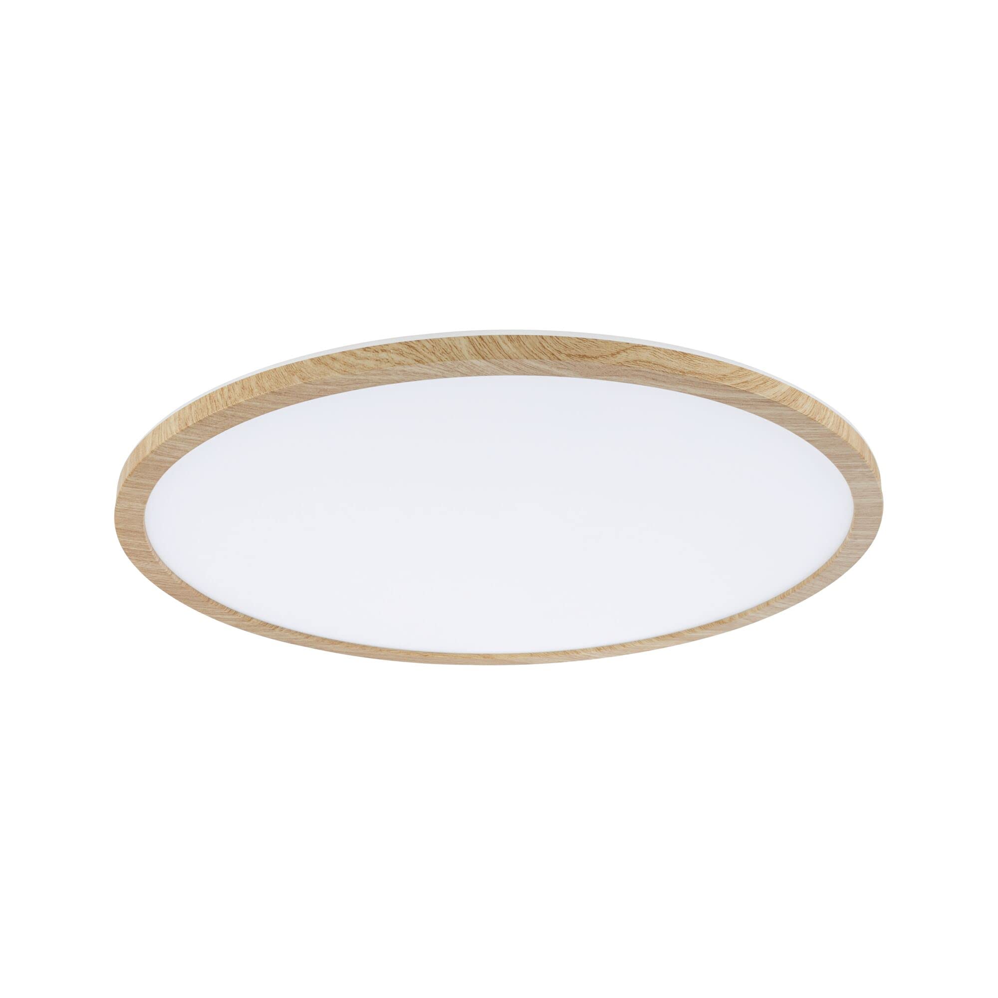 Paulmann 71029 Panel LED Atria Shine plafón con Backlight redondo IP44 22W 2300lm 420mm acabado madera plástico 3000K blanco cálido luminaria de baño