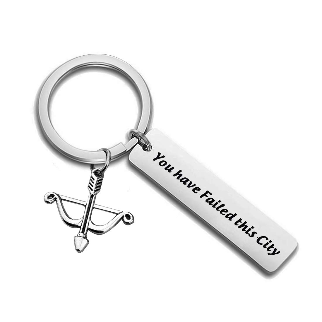 POTIY The Green Hero Inspired Gift for Men You Have Failed This City Keychain for DC Fans (Keychain)