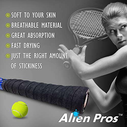 Alien Pros FBA-TE-XD-BLK-6 Tennis Racket Grip Tape thumb #3