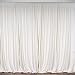10 ft x 10 ft Cream Ivory Polyester Photography Backdrop Drapes Curtains Panels - Wedding Decorations Home Party Reception Supplies