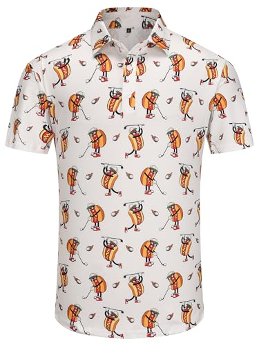 Mens Golf Polo Shirts Funny Golf Shirts for Men Crazy Polo Shirts Short Sleeve Fun Polos2