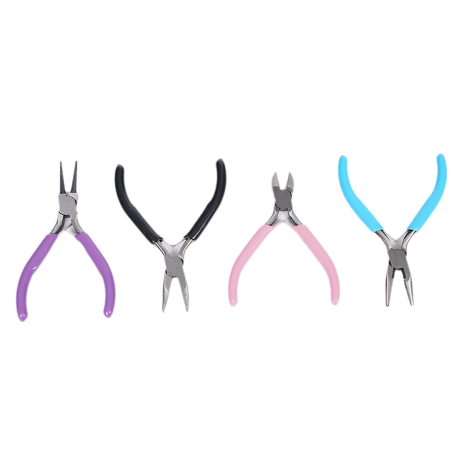 4Pcs Ergonomic Handle Jewelry Pliers Wire Bending Pliers Wire Shaping Pliers Beading Pliers For Craft And Jewelry Making