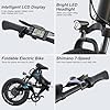 Wooken Folding Electric Bike, 20''X4.0 Fat Tire Electric Bike for Adults,500W Foldable E Bike with 48V 10Ah Battery,Professional 7 Speed,Shock Absorber, 20MPH Ebike for Mountain Beach Snow #4