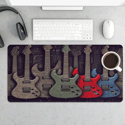 Guitar Pattern Desk Mat Fashion Large Mouse Mat miniatura 5
