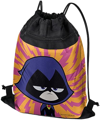 LOGOVISION Teen Titans Go! Raven Drawstring Backpack Sports Bag Sackpack 17