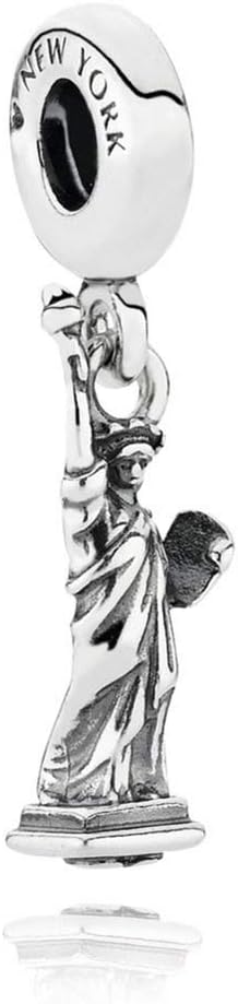 MiniJewelryWomen New York Statue of Liberty Dangle Charm for Bracelets Necklaces Pendants USA Great Again Big Apple New Yorker Gift for Mom Girls Auntie Granddaughter Daughter Dad Friends Family