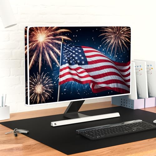 Image of The Old Glory Waterproof 80 Inch Anti-Static Dust Proof LCD /LED /HD The Stars and The Stripes Dust Proof Television Covers Independence Day TV Accessories for 40 to 42 Inch TV