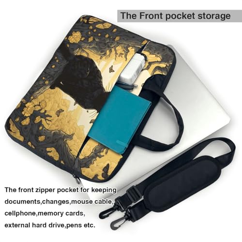 Bolso portátil impermeable Black Cat Halloween 14" miniatura 6