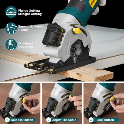 Enventor Mini Circular Saw 3-3/8
