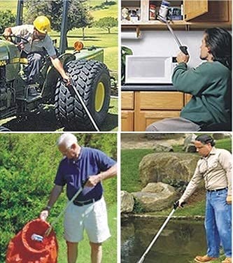 Litter Picker,33" Foldable Tool Lightweight Aluminum Reaching Aid with Rotating Rubber Gripper, Long Arm Extender Pick-up Tool for Elderly,Garden Gripper(33inch)