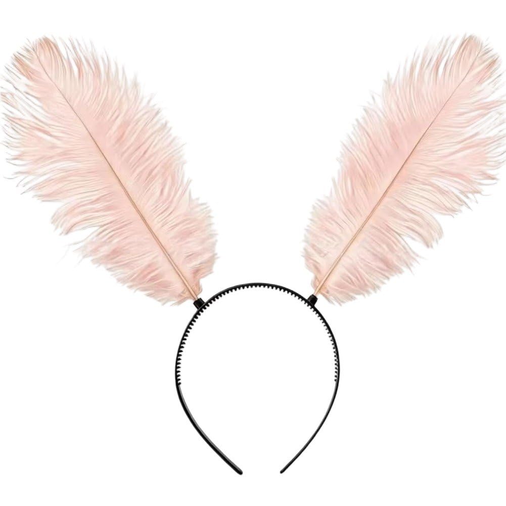 Caeanhi Moth Feather Antenna Headband Butterfly Cosplay Hair Band Insect Costume Hair Hoop Fancy Dress Up Headpiece for Theme Parties