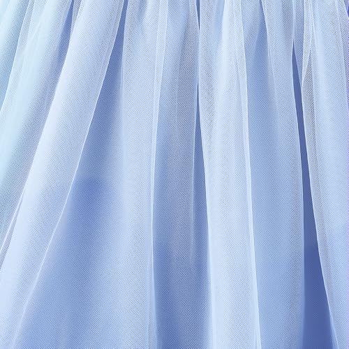 Tutu Dress for Girls Sleeveless Crewneck Birthday Bridesmaid Princess Party Sundress Size for 3-8 Yeras Kids4