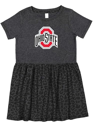Future Tailgater Ohio State Buckeyes Officially Licensed Toddler Dress - Smoke/Black Leopard (US Age 3 Years)