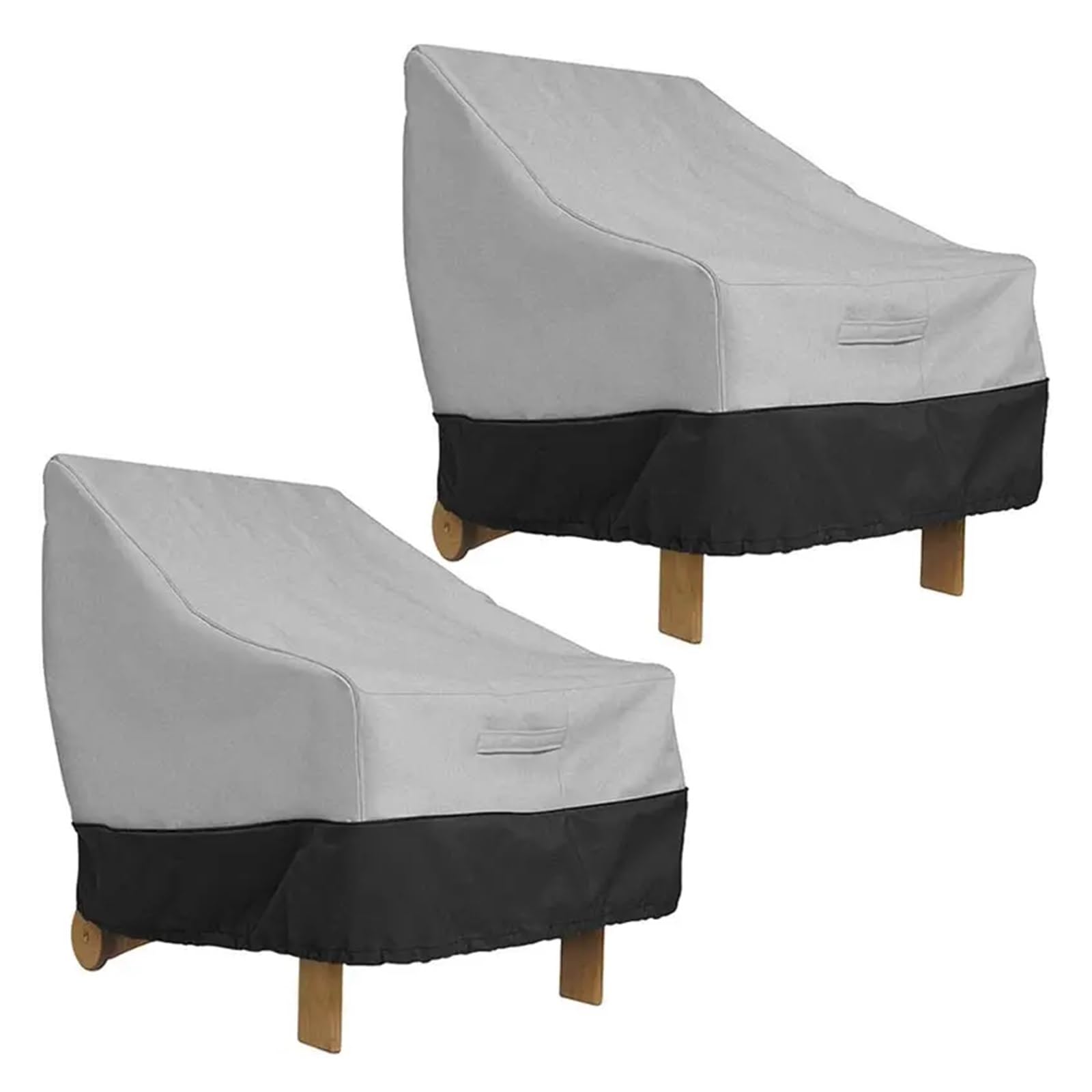 Zovloer 210D 96.5X89x79cm Outdoor Chair Cover Outdoor Sofa Chairs Cover,210D Oxford Cloth Gray Black Color, Case,Garden Furniture Dustproof Waterproof Protective For Garden Sofa Lounge Lawn Deep Seat(210D 96.5X89x79cm)