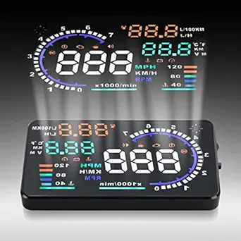 5.5-inch Heads Up Display for Vehicles with OBD II/EUOBD Interface