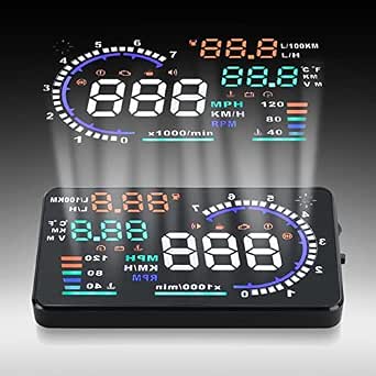 5.5-inch Heads Up Display with OBD II Interface for Vehicles