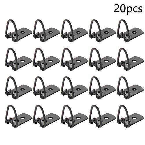 Image of D Ring Picture Hangers 42mm x 11mm Hardware Assortment Kit, for Home Decoration Hanging Clock Paintings Artwork Creative Picture Frame Photo Hanging Solutions Black Tone 20pcs