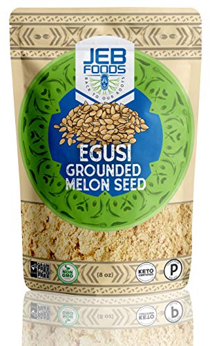 JEB FOODS Egusi Ground Melon Seeds, 100% Natural, Nutritious, Rich in Proteins and Vitamins, 1 lb. JEB FOODS Egusi Ground Melon Seeds, 100% Natural, Nutritious, Rich in Proteins and Vitamins, 1 lb.