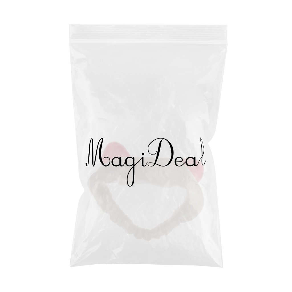 Lot De 3 Bandeaux De Toilette Avec Oreilles De Chat - Tissu Polaire Doux - Pour Spa, Sport, Soins De La Peau - Couleurs Café, Beige, Blanc - 5