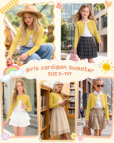 Image of Girls Uniform Long Sleeve Knitted Cardigan