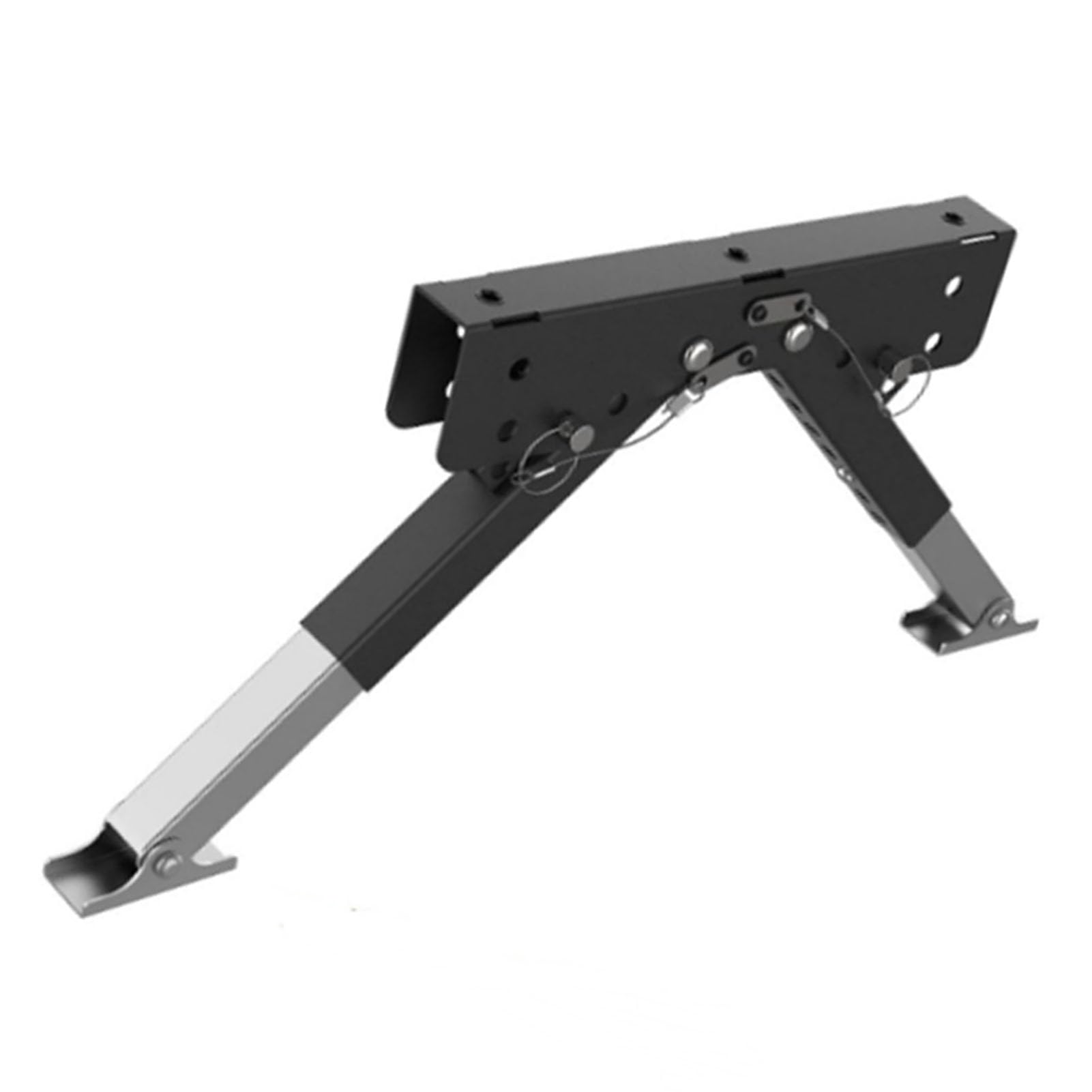 Verstellbare Trittstufenstütze aus Edelstahl, Zusammenklappbarer Trittstabilisator für Wohnwagen mit 5. Rad und Rutschfestem Gummipolster. Robustes Design