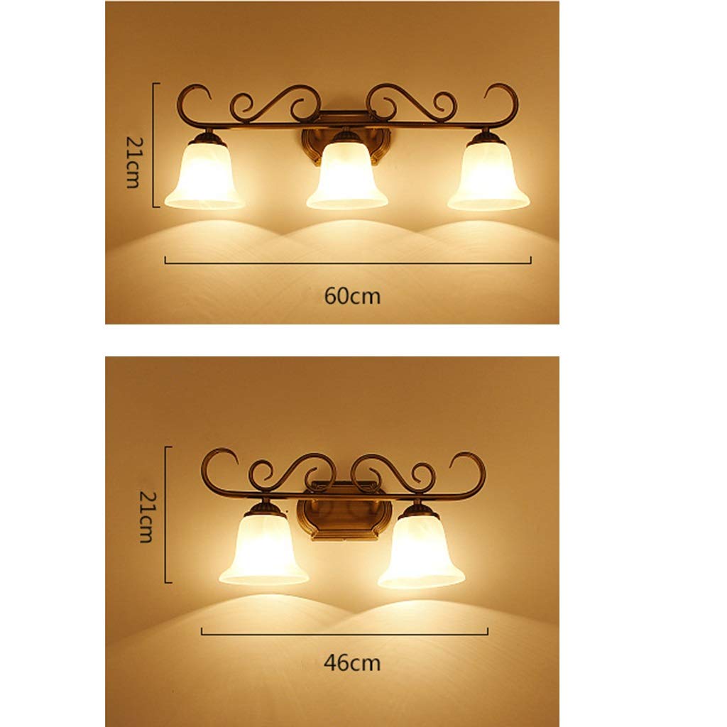 Badspiegellampen Led Spiegelfrontleuchte Schlafzimmer Badezimmer Feuchtigkeitsgeschützte Spiegelschrankleuchte Schminktisch Spiegellampe Wandbeleuchtung/3 Light Source