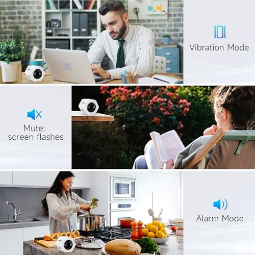 Image of Productivity Timer 1, 5, 10, 30, 60 Minutes Preset, Desk Cube Timer with Gravity Sensor /Mute /Vibration for ADHD, Work, Study, Kitchen, Back to School (White)