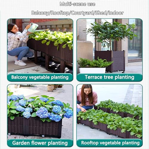 Cama de jardín sin dolores de espalda jardinera elevada para cultivar cómodamente 7