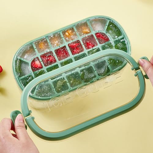 Molde de silicona para cubitos de hielo con tapa y contenedor miniatura 4