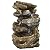 Sunnydaze 10.5-Inch Indoor Electric Tabletop Fountain with LED Lights - Electric Submersible Pump - Polyresin and Fiberglass Brown