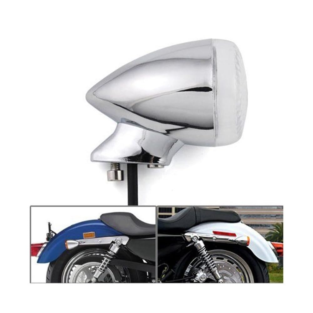 Motocletta Scooter Indicatore di Direzione Luce Indicatore luminoso di indicatore di direzione a LED per lampada ambra posteriore cromata per motocicletta per Ha&rley
