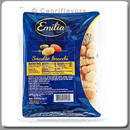 Emilia Foods Potato Tricolor Gnocchi 1.1 Lb Bag