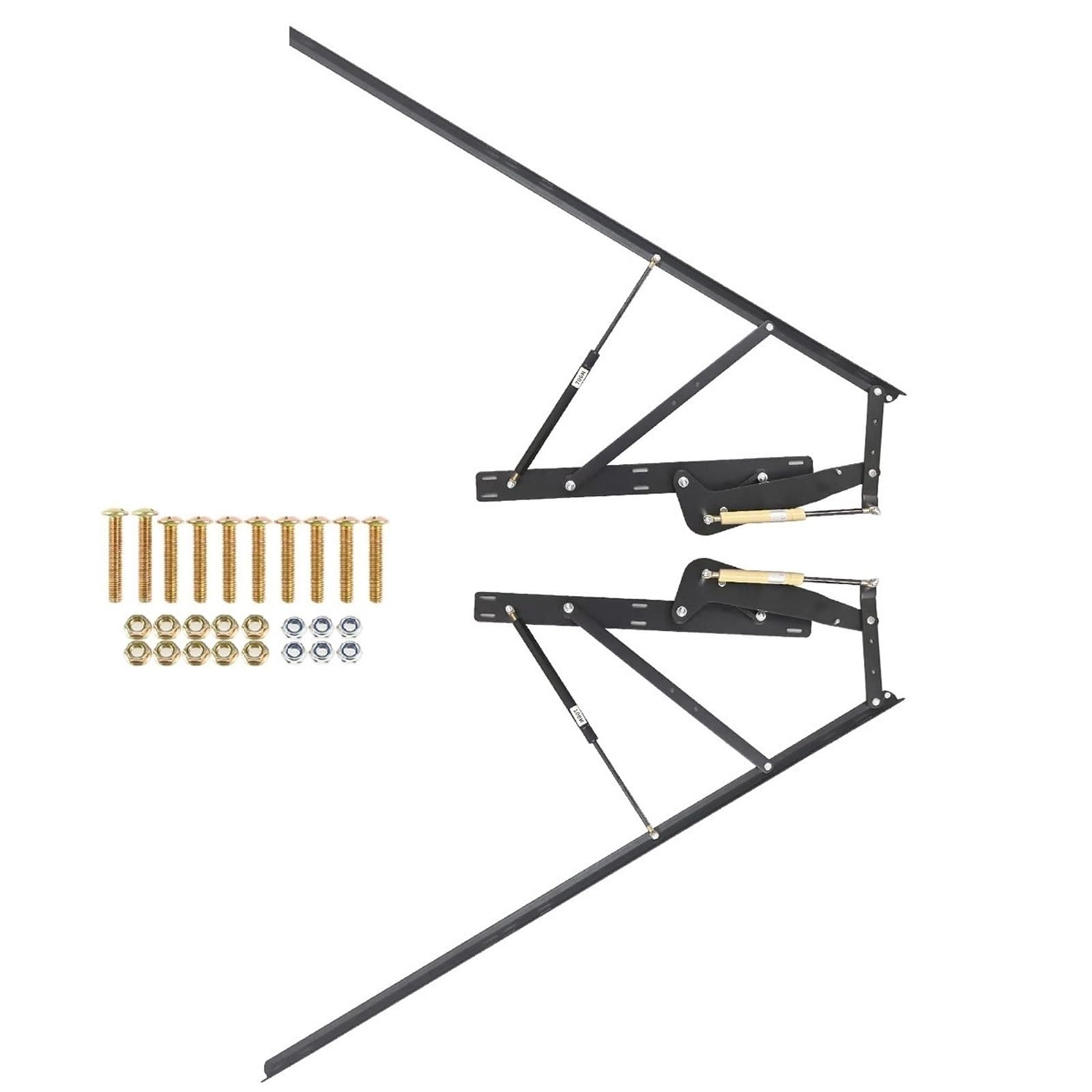 Kdhcvkz 60Kg 1Pair Steel Bed Lift Horizontal Furniture Hinge(60Kg)