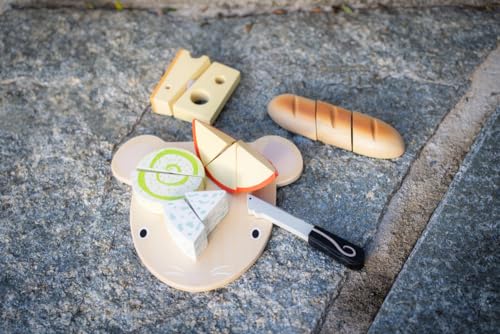 Tender Leaf Toys set madera para cortar quesos y pan miniatura 5
