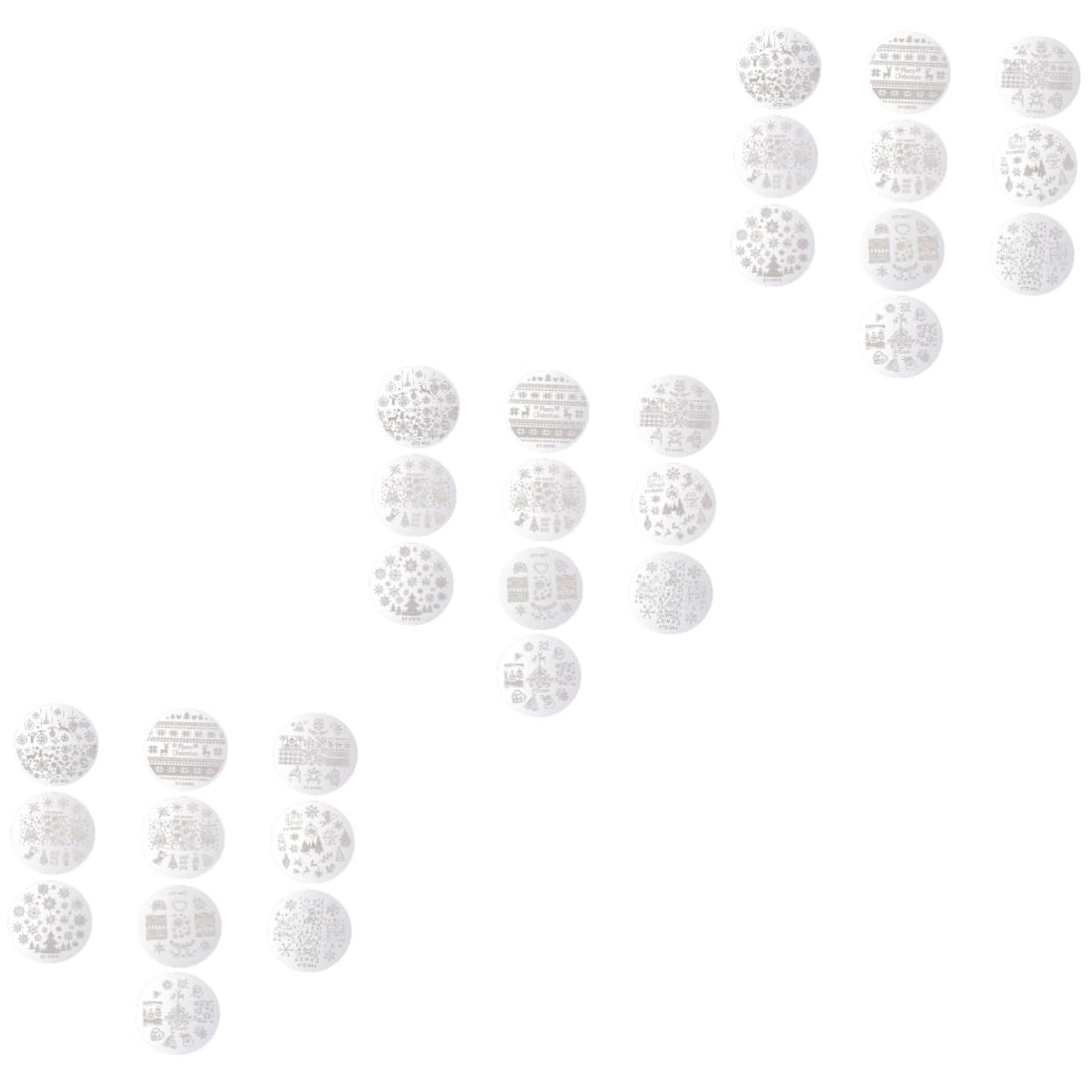 Healeved 30piezas Placas De Estampado De Uñas Para Arte De Uñas De Navidad Plantillas De Manicura Duraderas y Creativas Para Profesionales y Principiantes