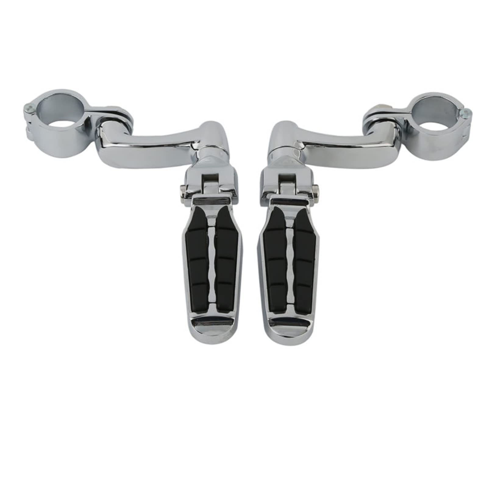 ERGDR Motorcycle 1-1/4" Motor Guard Road Footpeg Rest Mount Pedal Fits For Harley