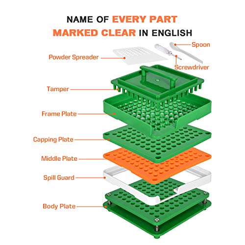 Wananfu - Capsule vulmachine 00 met gedetailleerde instructies, 100 gaten, gebruik met lege gelatine of vegetarische… - Image 4