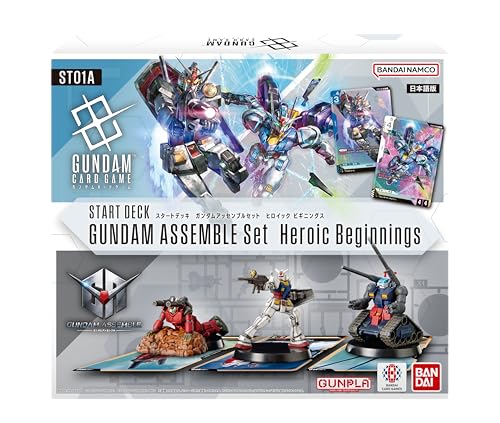 Gundam Card Game Assemble Starter Set - Heroic Beginnings (ST01A) (Japanese) - 50 Cards, 3 Minis