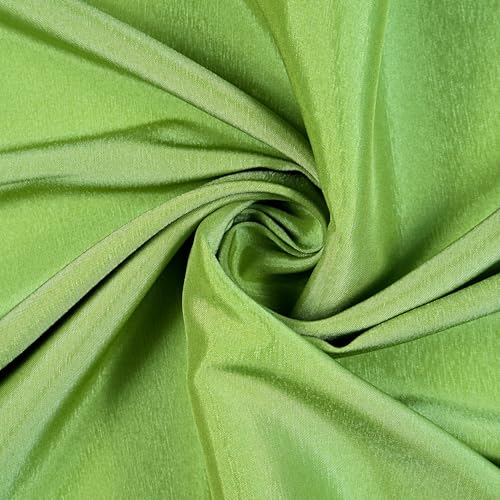 TexTrend Tissu au Mètre Satin et Taffetas de Soie - Tissu de Doublure - 1 Mètre 150 x 100 cm - Tissu Couture - Vêtements - Vert Clair