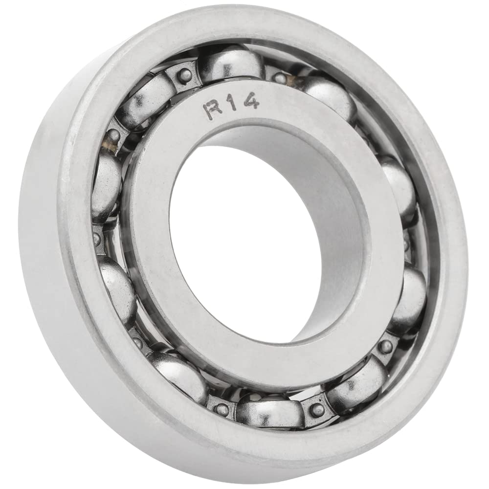 [1-Pack] R14-OPEN - Deep Groove Radial Ball Bearing 0.875 in x 1.875 in x 0.375 in (ID x OD x W) | 22.225 mm x 47.625 mm x 9.525 mm (ID x OD x W),