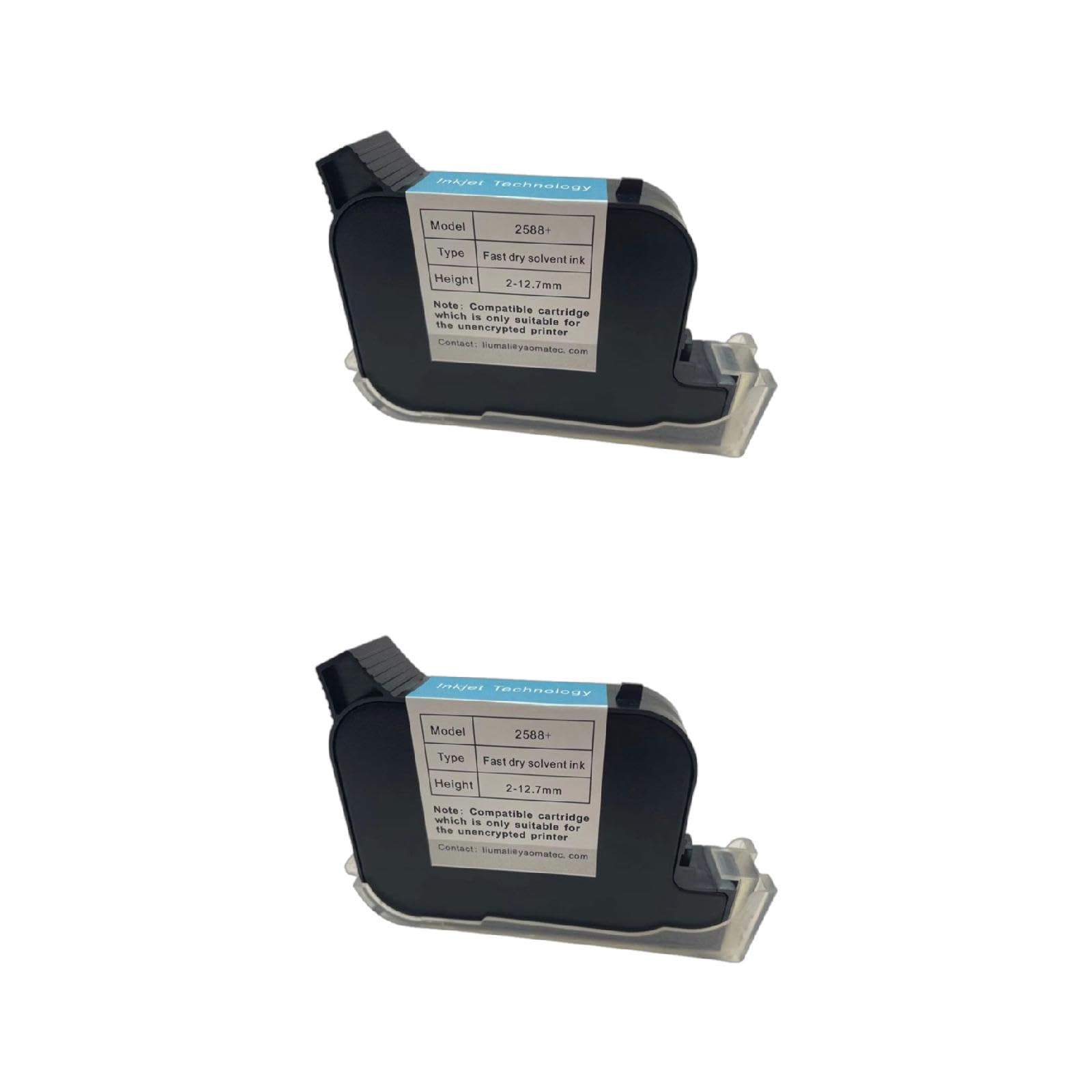 2588 2588+ 2588+M Cartouche à séchage rapide 12,7 mm Imprimantes à jet d'encre portable Boîte à séchage rapide 600 DPI 42 ml Cartouche jet d'encre noire 2588 2588+ 2588+M