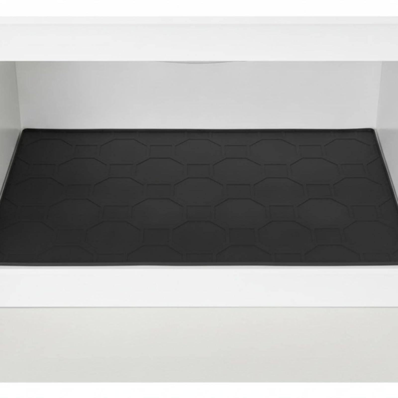 KESOTO Tapete Silicona para Fregaro Segura, Negro, 96,5 × 66 Cm