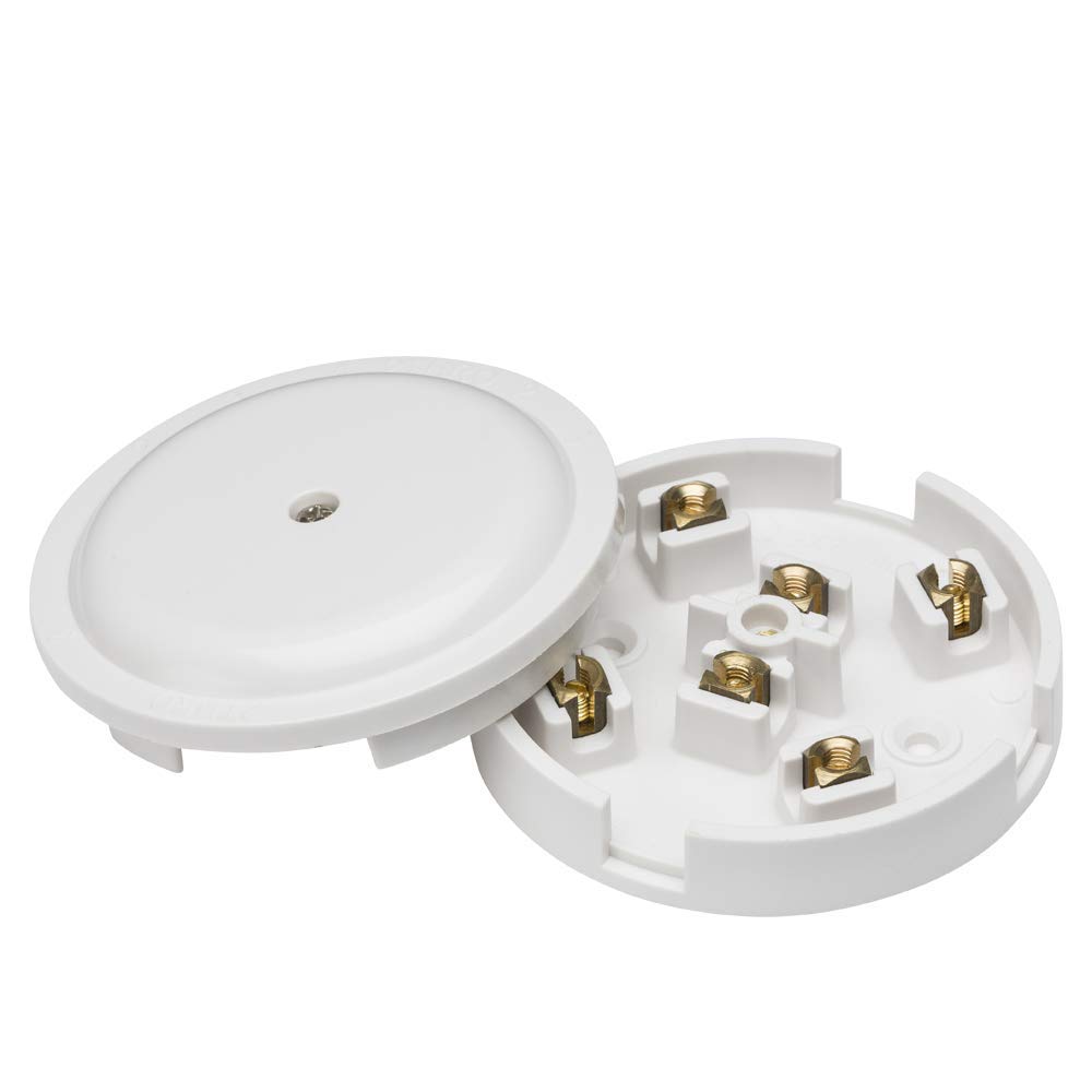 Knightsbridge White Square edge Plastic 20A Junction Box 6-Terminal - White (89mm)