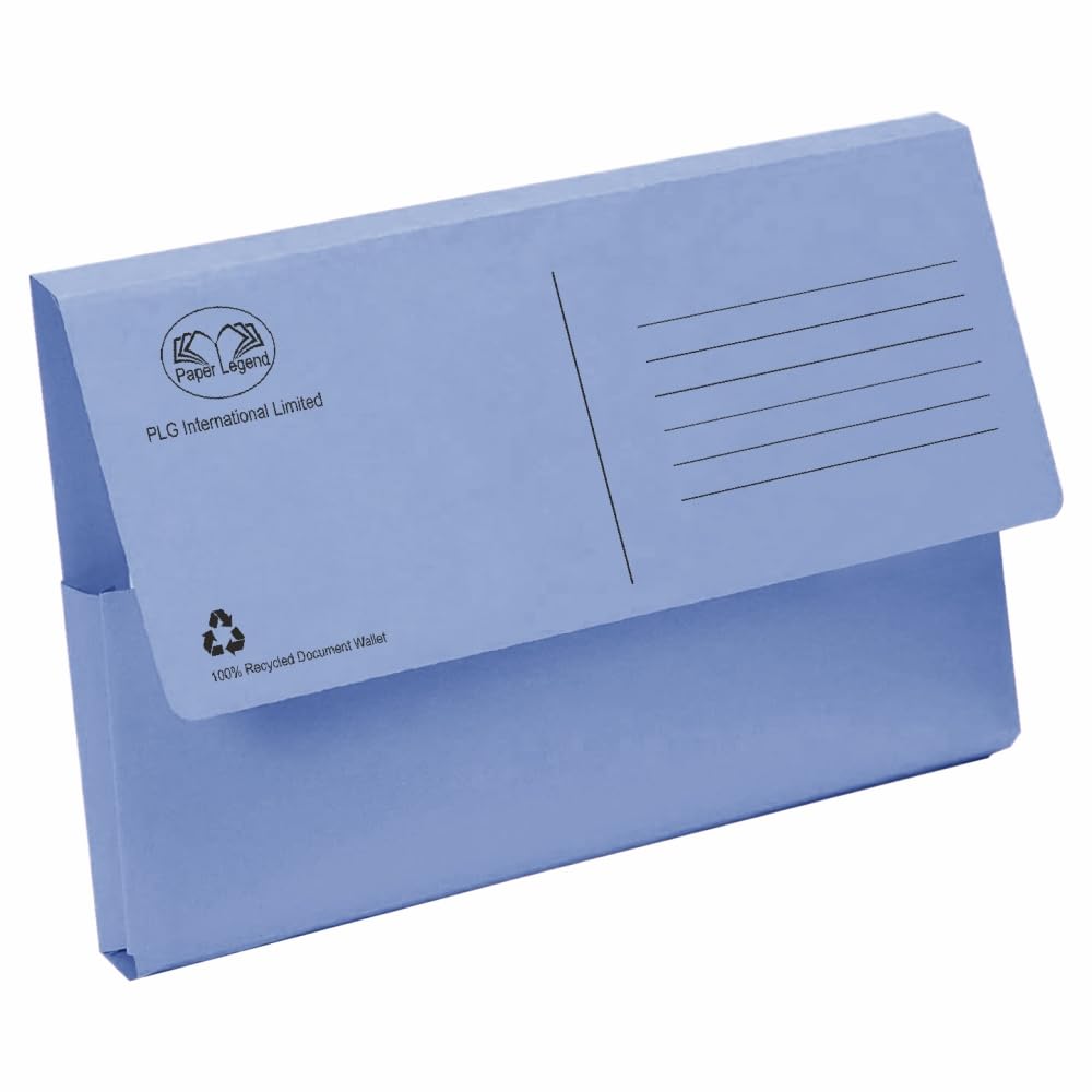 M1SS (Pack Of 20 Folders) A4 Pastel Coloured Foolscap Document Wallets