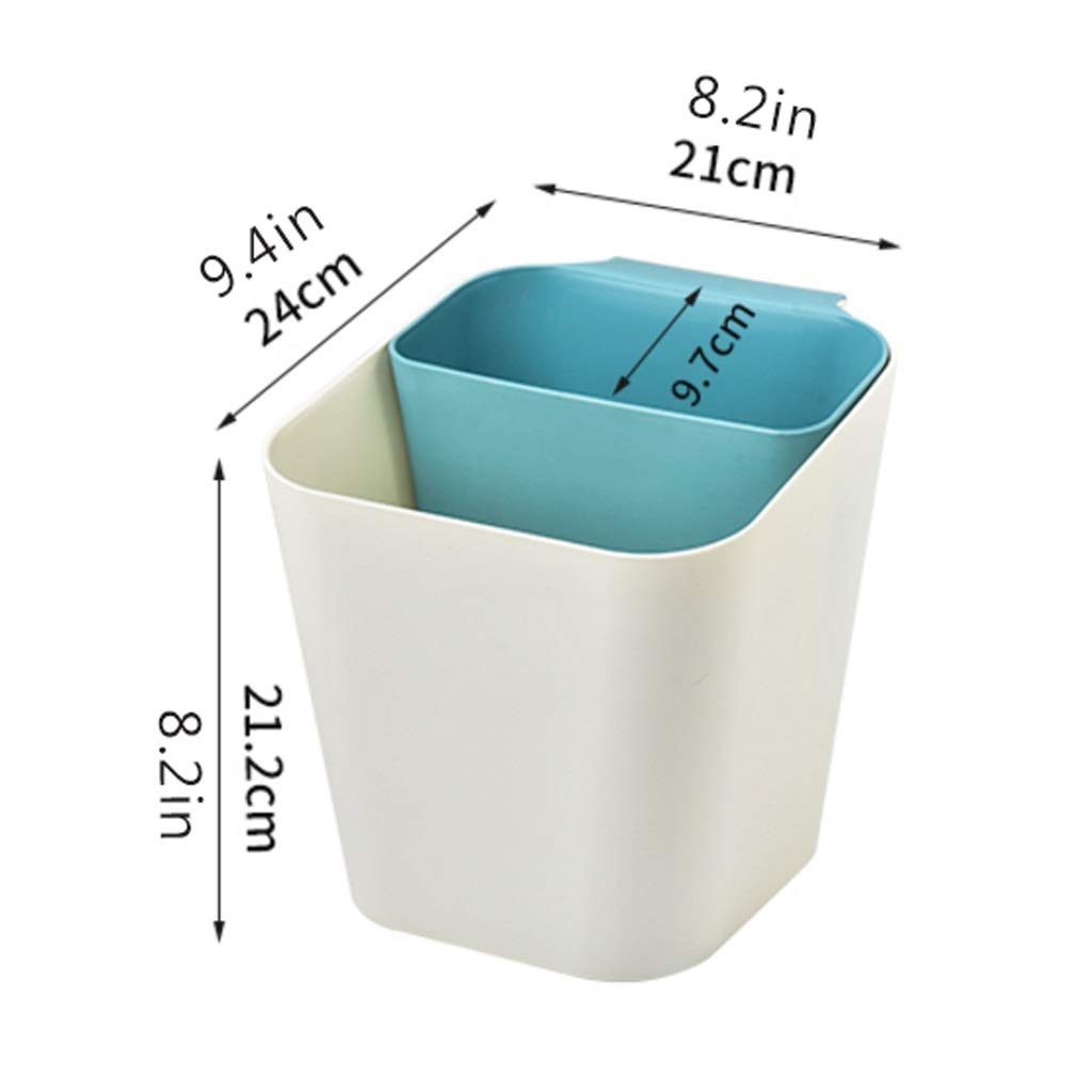 UPJAKS Cubo de Basura 1pc de Pared de Cocina Residuos Seca y húmeda Separación Bote de Basura del hogar Clasificación Bote de Basura de la Cocina Puerta del Armario Bote de Basura Baño (Color : Rose)