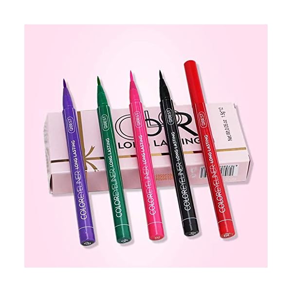12-Colors-Matte-Liquid-Eyeliner-Set-Waterproof-Superstay-Long-Lasting-Matte-Eye-Liner-Pencil-by-Rechoo Rechoo 12 Colors Eyeliner Matte Liquid Eye liner Set for Eye Makeup, Colorful Waterproof Superstay Long Lasting Quick Dry Eye Liners Pencil (12 Rainbow Colors)