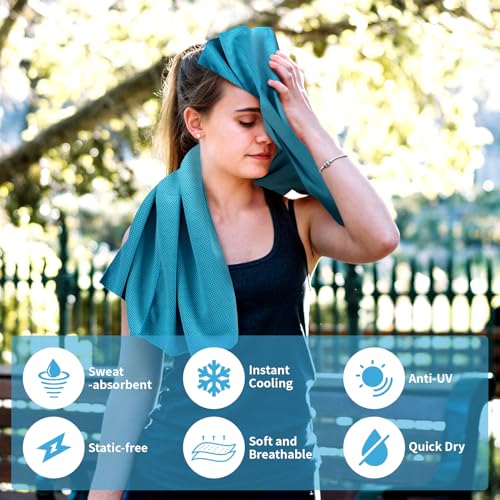 Image of YESLIFE 4-Pack Cooling Towels (40 inchx 12 inch), Cooling Neck Wraps, Ice Towel